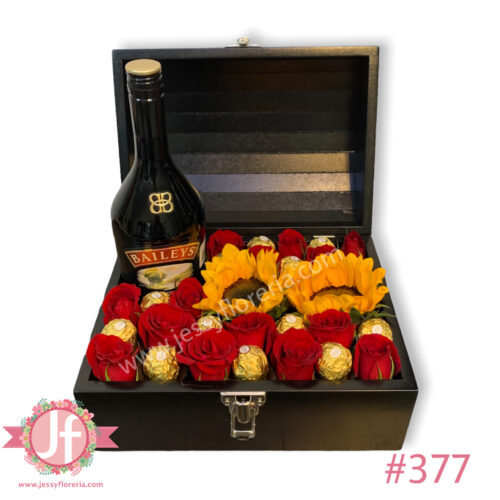 Cofre Baileys Girasoles, rosas y Ferreros