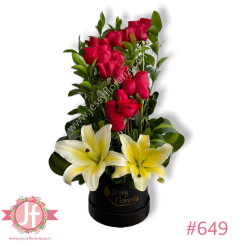 Diseño con 25 rosas