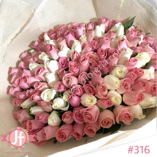 Ramo de 200 rosas rositas