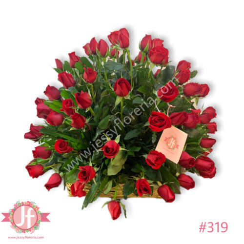Canasta de 100 rosas rojas - Image 2