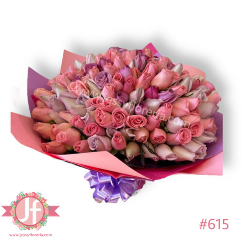 Ramo 150 rosas y blancas