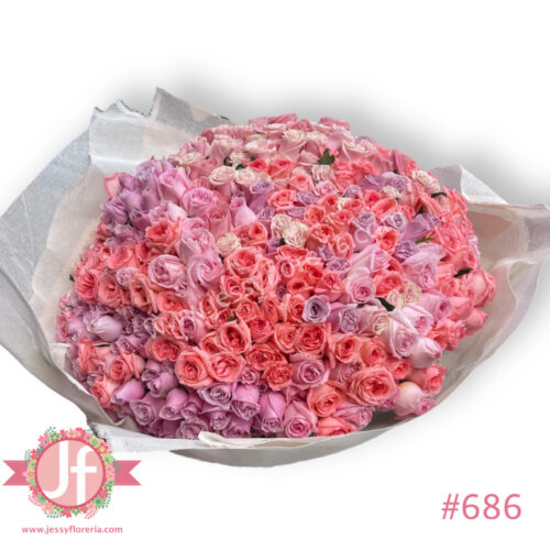 Ramo de 500 rosas rositas