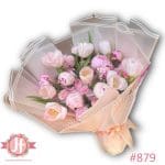 879 Bouquet 10 peonias, 10 tulipanes y 50 rosas