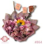 864 Ramo 50 rosas y girasol RAPUNZEL