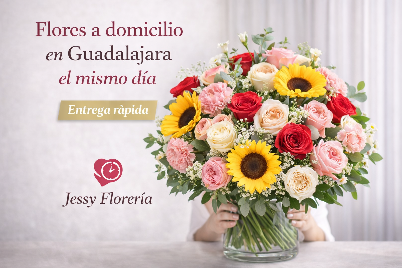 Flores a domicilio en Guadalajara el mismo día con entrega rápida