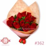 Docena de rosas rojas frescas para envío de flores a domicilio en Guadalajara, Zapopan y zona metropolitana.