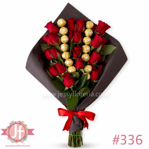 Chocobouquet con chocolates Ferrero Rocher para envío de regalos a domicilio en Guadalajara, Zapopan y zona metropolitana.