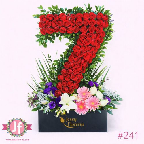 No. 7 de rosas rojas frescas para envío de flores a domicilio en Guadalajara, Zapopan, Tlaquepaque y Tonalá.