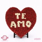 Corazón gigante con 800 rosas rojas y mensaje Te Amo para envío de flores a domicilio en Guadalajara, Zapopan y zona metropolitana.