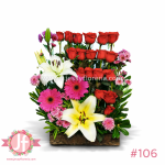 Escalera de 18 rosas frescas para envío de flores a domicilio en Guadalajara, Zapopan y zona metropolitana.