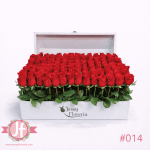 Cofre de 130 rosas rojas frescas para envío de flores a domicilio en Guadalajara, Zapopan, Tlaquepaque y Tonalá.