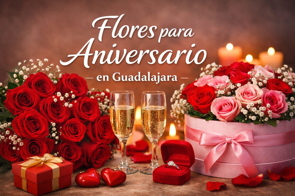 Flores para aniversario en Guadalajara con entrega a domicilio