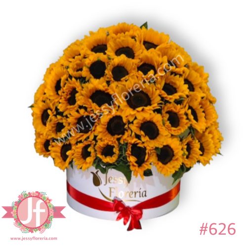 Caja circular 50 girasoles