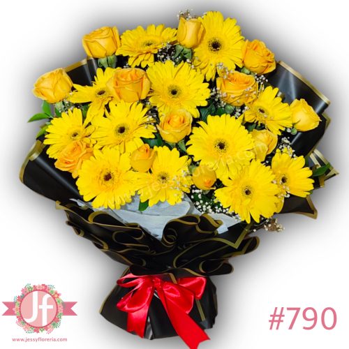 12 Gerberas y 12 rosas amarillas empapelado