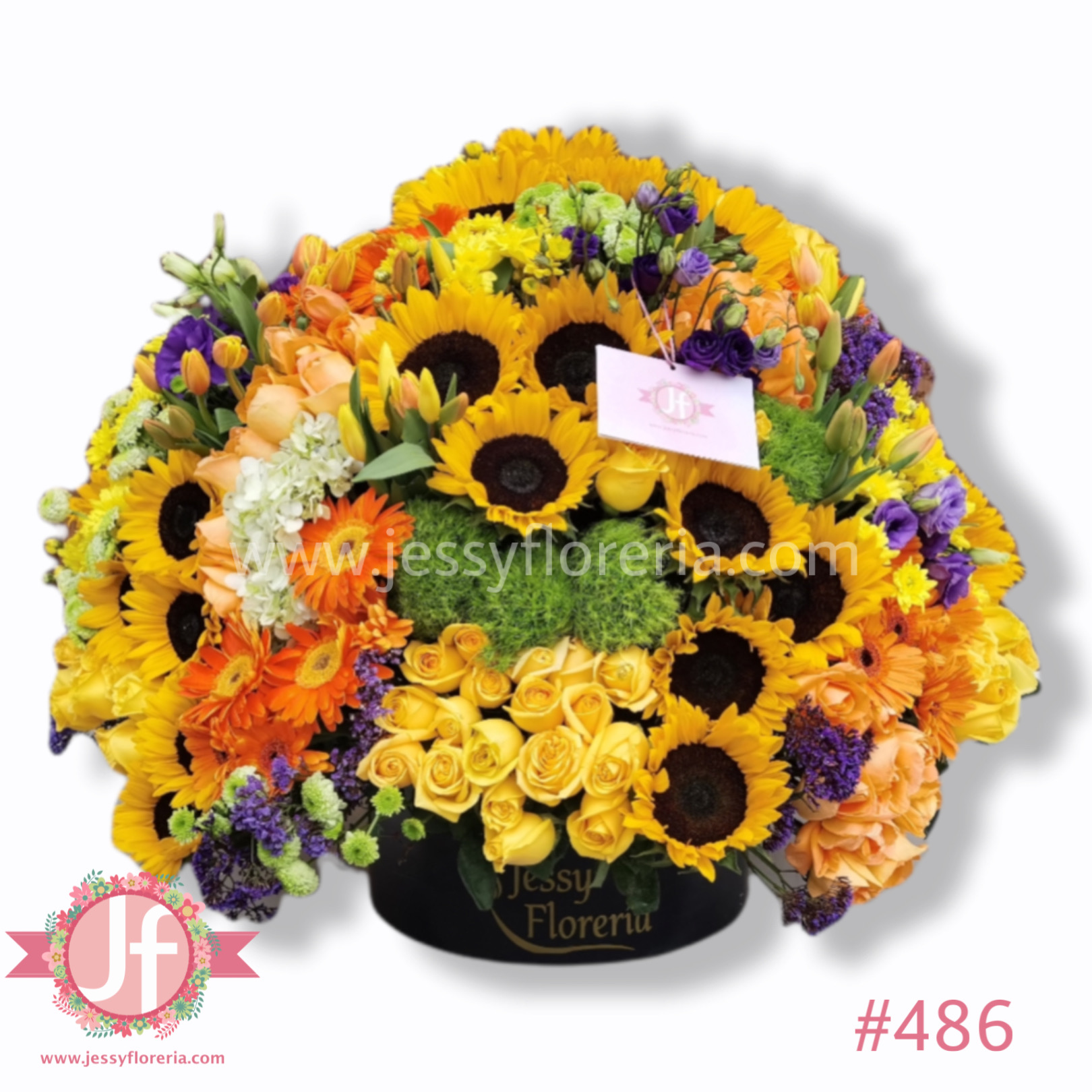 Caja circular grande primavera