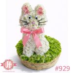 escultura de gato con flores arreglo floral creativo en Guadalajara