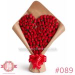 ramo corazon de 100 rosas arreglo floral en Guadalajara