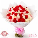 ramo 100 rosas rojas blancas y rosas arreglo floral Guadalajara