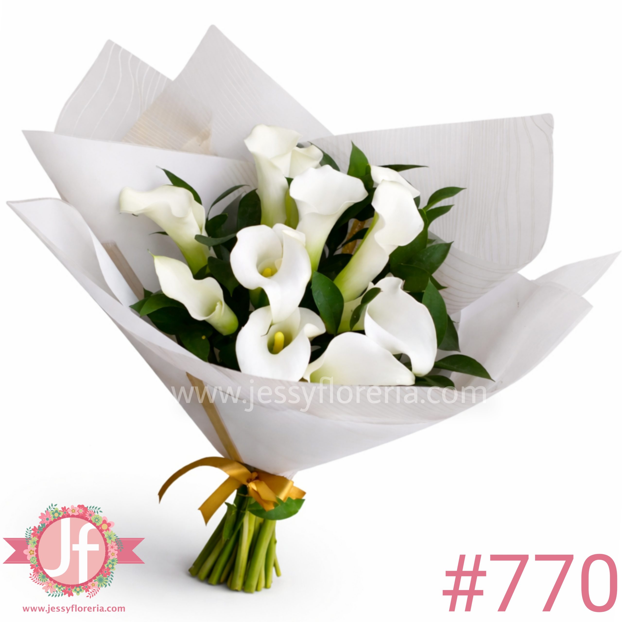 bouquet de 10 calas arreglo floral elegante en Guadalajara